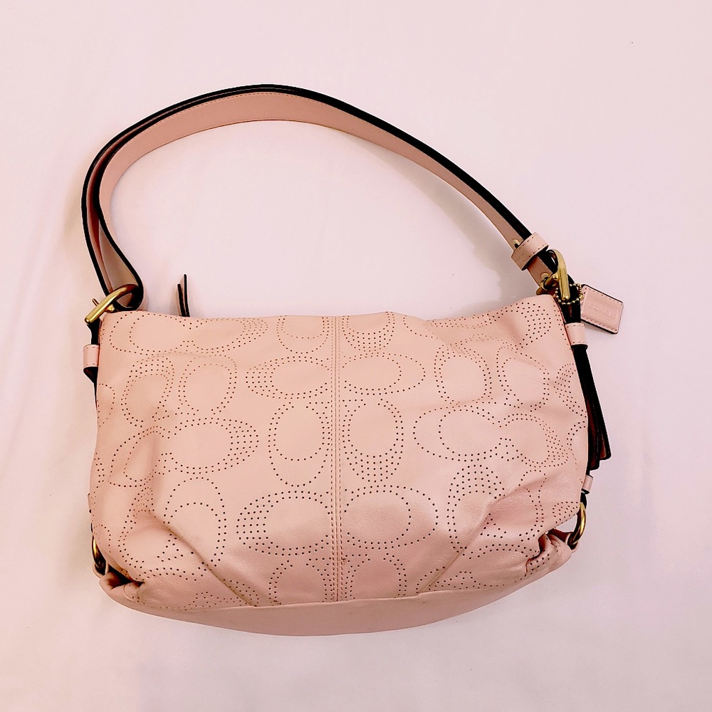 Coach Perforated Signature Leather Duffle